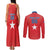 Custom Chile Star Football Couples Matching Tank Maxi Dress and Long Sleeve Button Shirt Vamos La Roja