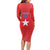 Custom Chile Star Football Family Matching Long Sleeve Bodycon Dress and Hawaiian Shirt Vamos La Roja