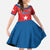 Custom Chile Star Football Family Matching Off The Shoulder Long Sleeve Dress and Hawaiian Shirt Vamos La Roja