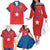 Custom Chile Star Football Family Matching Off The Shoulder Long Sleeve Dress and Hawaiian Shirt Vamos La Roja