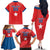 Custom Chile Star Football Family Matching Off The Shoulder Long Sleeve Dress and Hawaiian Shirt Vamos La Roja