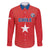 Custom Chile Star Football Family Matching Off The Shoulder Long Sleeve Dress and Hawaiian Shirt Vamos La Roja