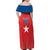 Custom Chile Star Football Family Matching Off Shoulder Maxi Dress and Hawaiian Shirt Vamos La Roja