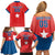 Custom Chile Star Football Family Matching Off Shoulder Short Dress and Hawaiian Shirt Vamos La Roja