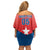 Custom Chile Star Football Family Matching Off Shoulder Short Dress and Hawaiian Shirt Vamos La Roja