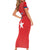 Custom Chile Star Football Family Matching Short Sleeve Bodycon Dress and Hawaiian Shirt Vamos La Roja