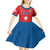 Custom Chile Star Football Kid Short Sleeve Dress Vamos La Roja