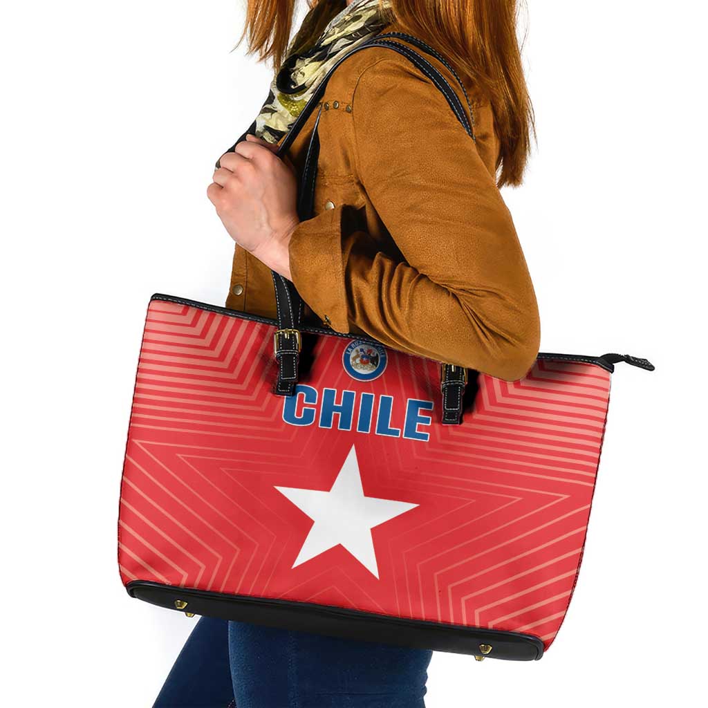 Chile Star Football Leather Tote Bag Vamos La Roja