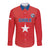 Custom Chile Star Football Long Sleeve Button Shirt Vamos La Roja