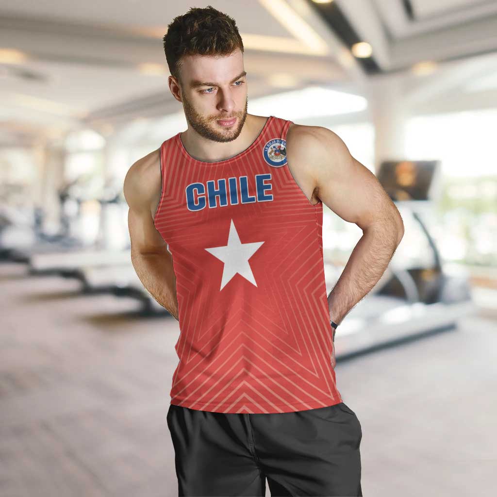 Custom Chile Star Football Men Tank Top Vamos La Roja