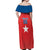 Custom Chile Star Football Off Shoulder Maxi Dress Vamos La Roja