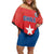 Custom Chile Star Football Off Shoulder Short Dress Vamos La Roja