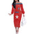 Custom Chile Star Football Off The Shoulder Long Sleeve Dress Vamos La Roja