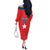 Custom Chile Star Football Off The Shoulder Long Sleeve Dress Vamos La Roja