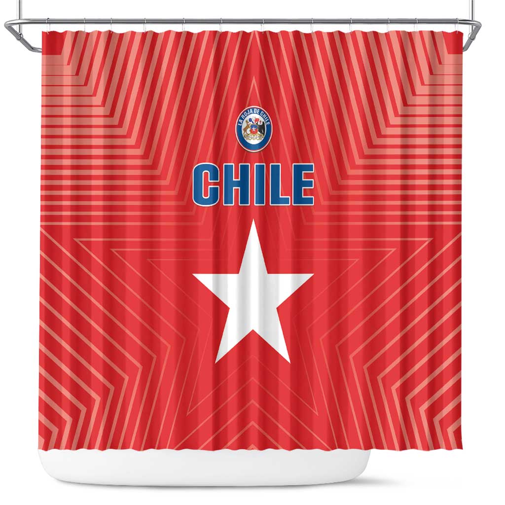 Chile Star Football Shower Curtain Vamos La Roja