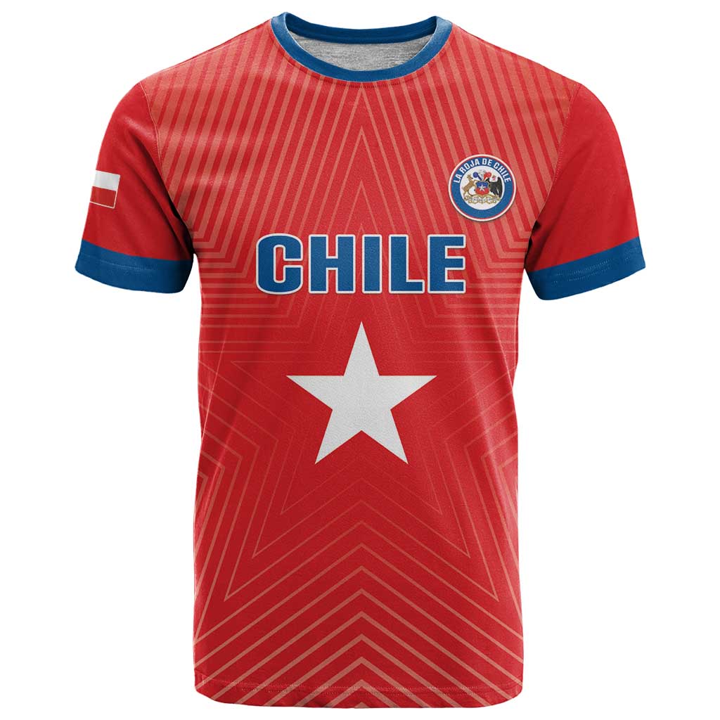 Custom Chile Star Football T Shirt Vamos La Roja