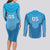 Custom Uruguay Football Couples Matching Long Sleeve Bodycon Dress and Long Sleeve Button Shirt Unique Style