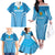 Custom Uruguay Football Family Matching Off The Shoulder Long Sleeve Dress and Hawaiian Shirt Unique Style