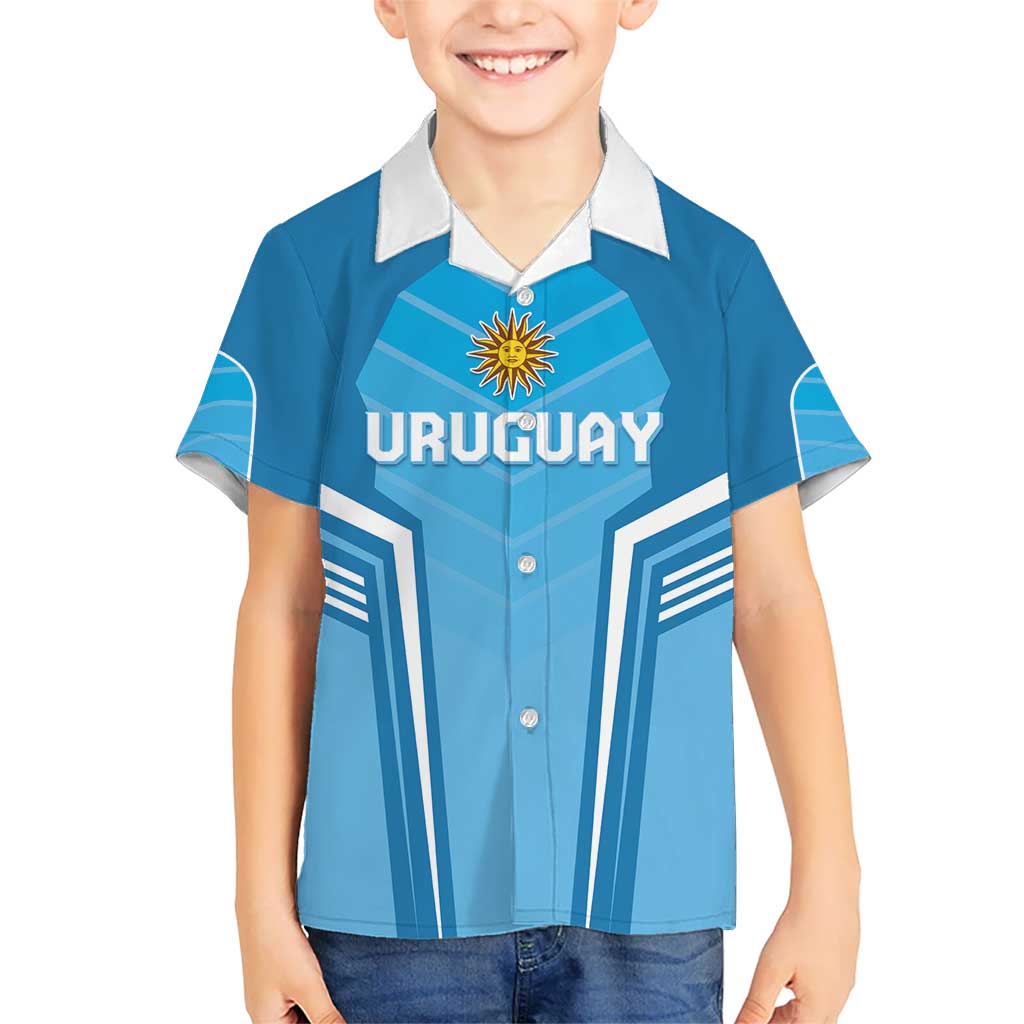 Custom Uruguay Football Kid Hawaiian Shirt Unique Style