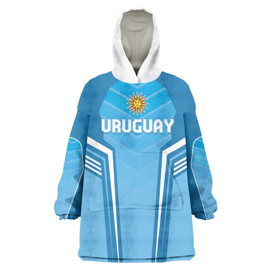 Custom Uruguay Football Wearable Blanket Hoodie Unique Style