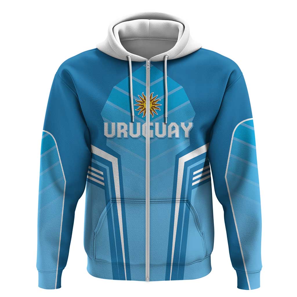 Custom Uruguay Football Zip Hoodie Unique Style