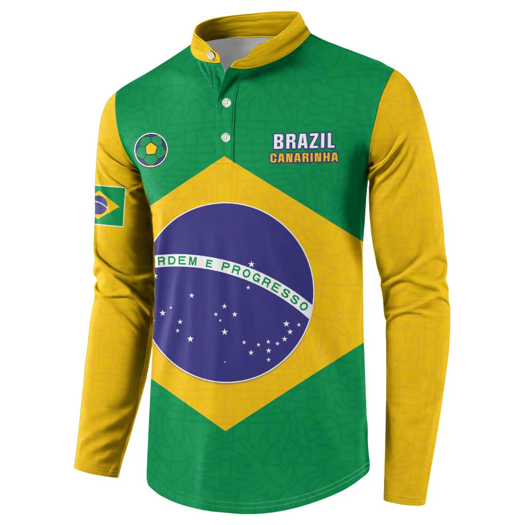 Custom Brazil Football Button Sweatshirt Flag Style