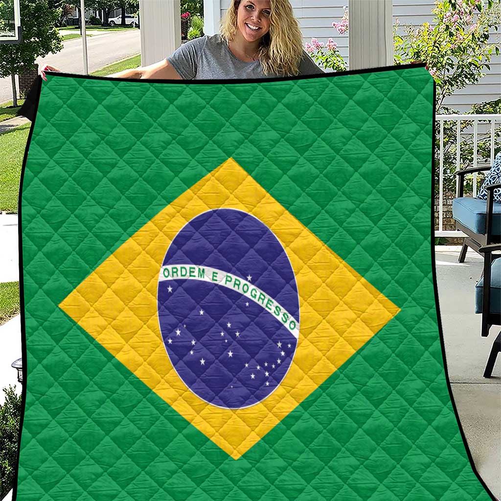 Brazil Football Quilt Flag Style