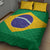 Brazil Football Quilt Bed Set Flag Style