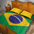 Brazil Football Quilt Bed Set Flag Style