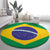 Brazil Football Round Carpet Flag Style