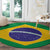 Brazil Football Round Carpet Flag Style