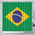 Brazil Football Shower Curtain Flag Style