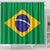 Brazil Football Shower Curtain Flag Style