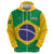 Custom Brazil Football Zip Hoodie Flag Style