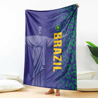 Brazil Football Blanket With Leopard Pattern