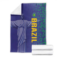 Brazil Football Blanket With Leopard Pattern