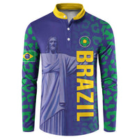 Custom Brazil Football Button Sweatshirt With Leopard Pattern