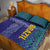 Brazil Football Quilt Bed Set With Leopard Pattern