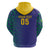 Custom Brazil Football Zip Hoodie With Leopard Pattern