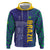 Custom Brazil Football Zip Hoodie With Leopard Pattern