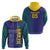 Custom Brazil Football Zip Hoodie With Leopard Pattern