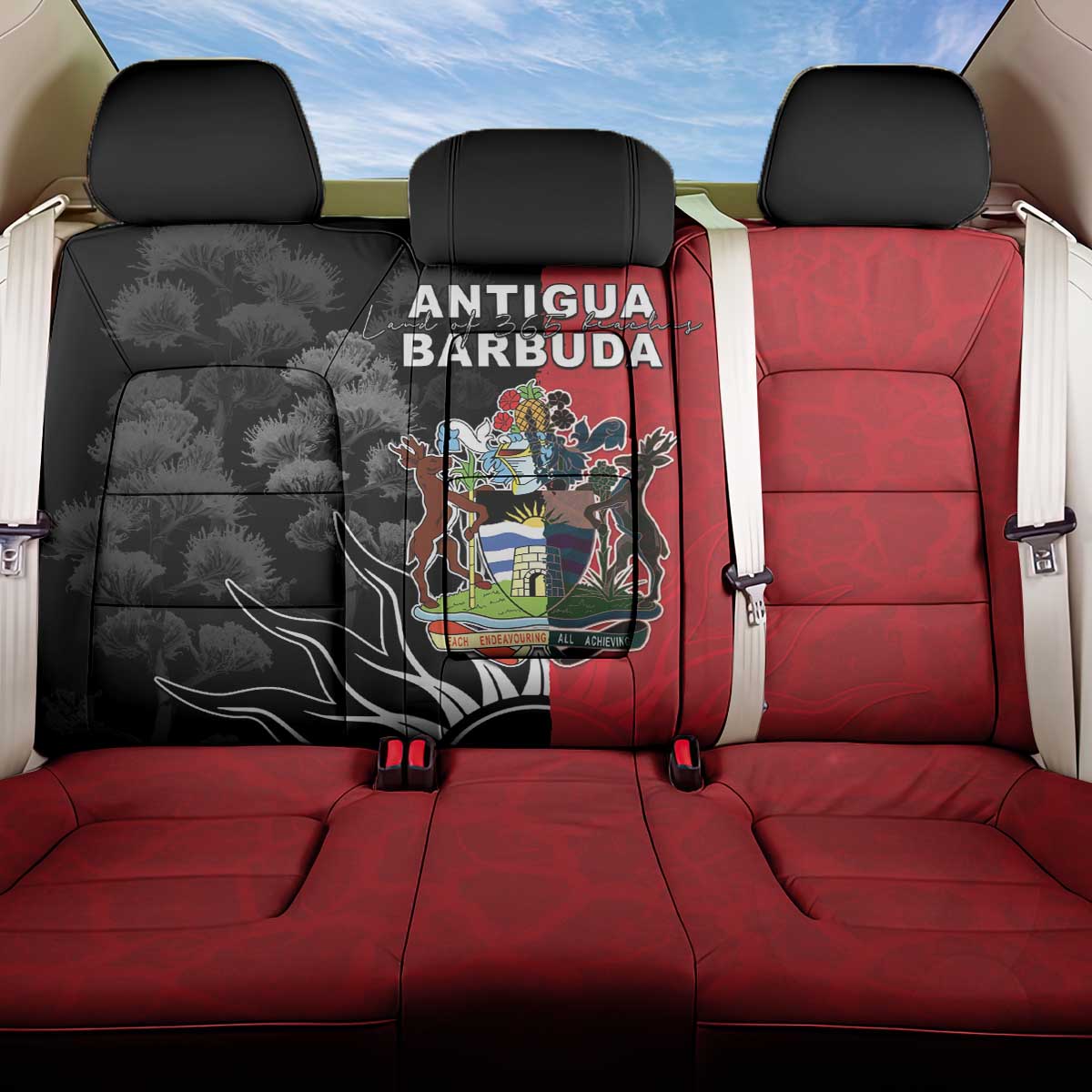 Antigua and Barbuda Back Car Seat Cover Land Of 365 Beaches