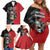 Personalized Antigua and Barbuda Family Matching Off Shoulder Short Dress and Hawaiian Shirt Land Of 365 Beaches