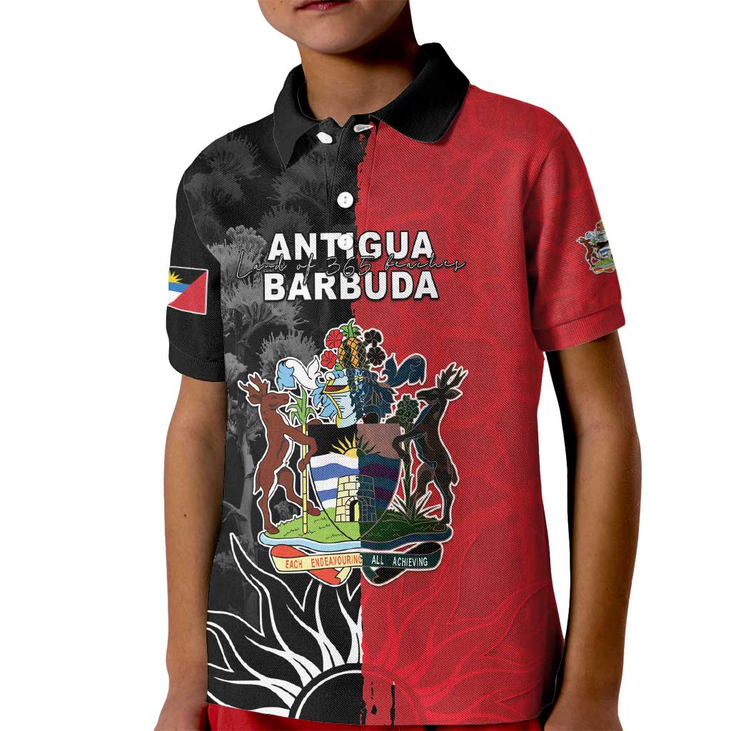 Personalized Antigua and Barbuda Kid Polo Shirt Land Of 365 Beaches