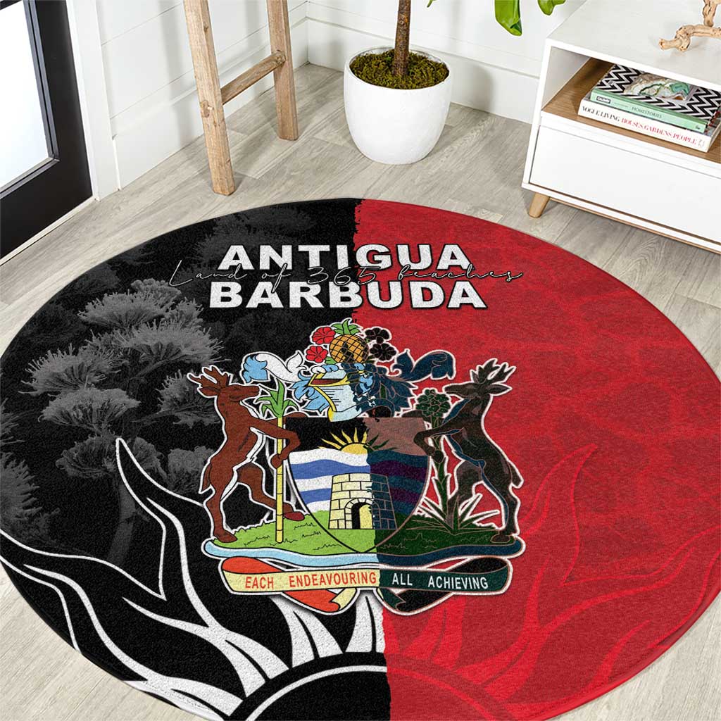 Antigua and Barbuda Round Carpet Land Of 365 Beaches