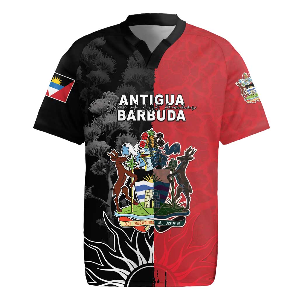 Personalized Antigua and Barbuda Rugby Jersey Land Of 365 Beaches