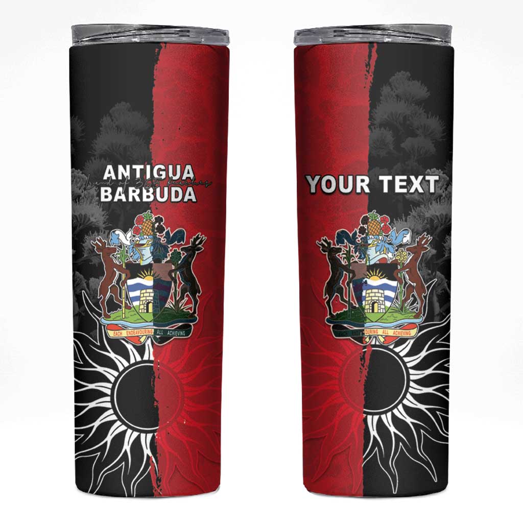 Personalized Antigua and Barbuda Skinny Tumbler Land Of 365 Beaches