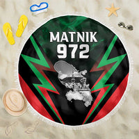 Martinique 972 Beach Blanket Matnik Map