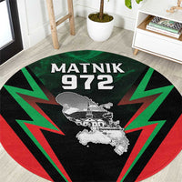 Martinique 972 Round Carpet Matnik Map