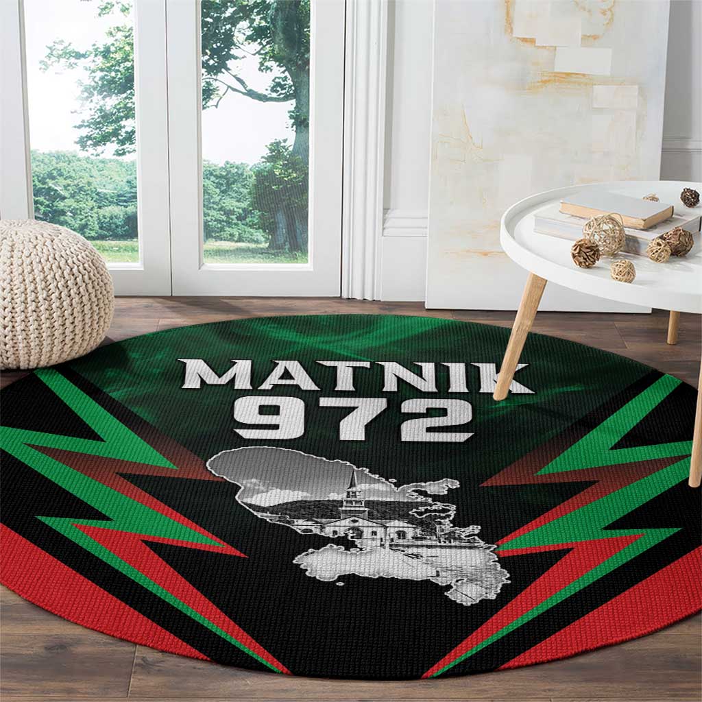Martinique 972 Round Carpet Matnik Map